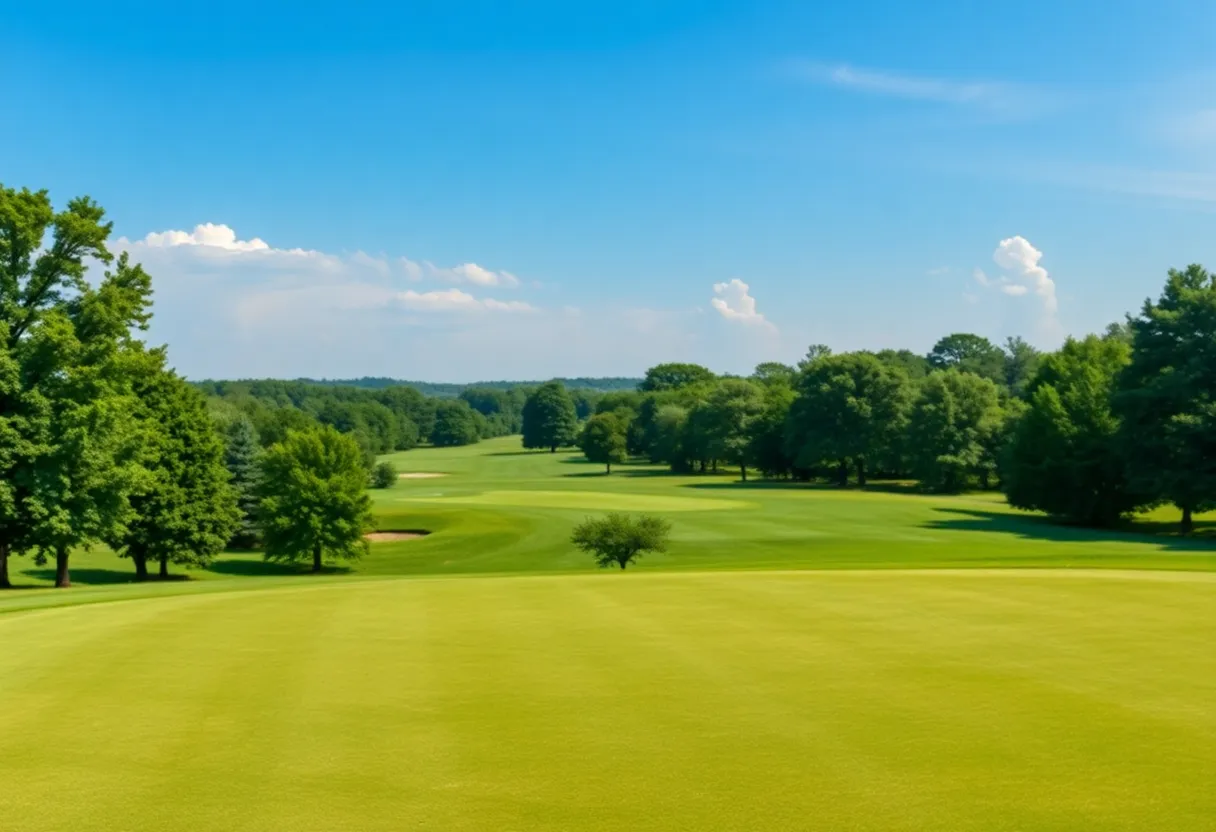 A scenic shot of Tulsa's golf course