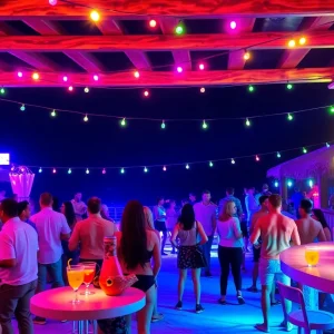 People enjoying drinks and dancing at an adults-only club in Myrtle Beach