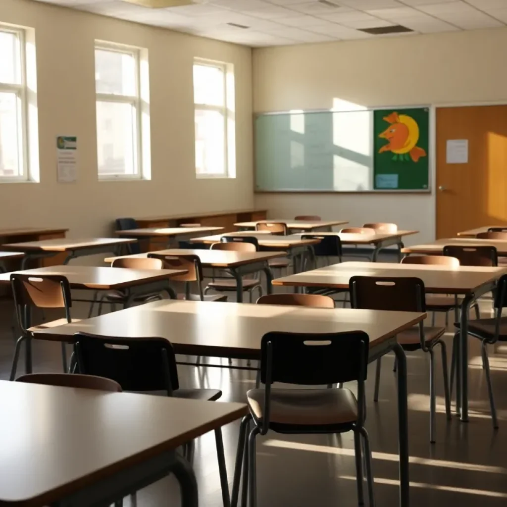 Empty Classroom at Green Charter School