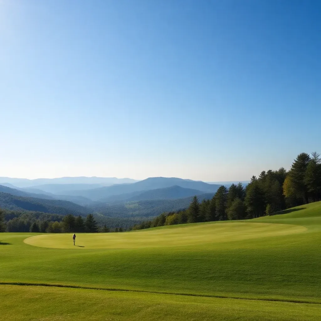 A beautiful golf course in North Carolina surrounded by nature