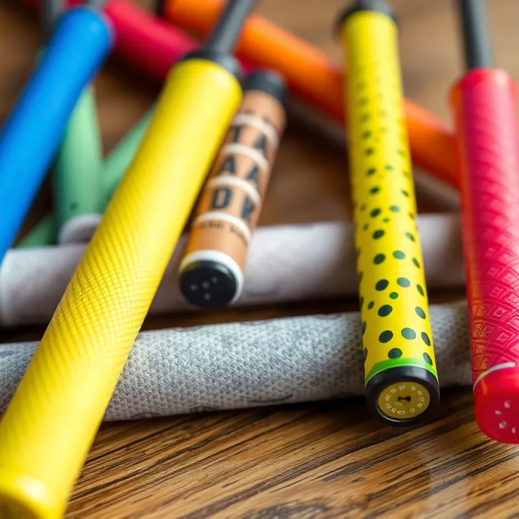 A variety of SuperStroke REVL golf grips showcasing unique textures and colors.