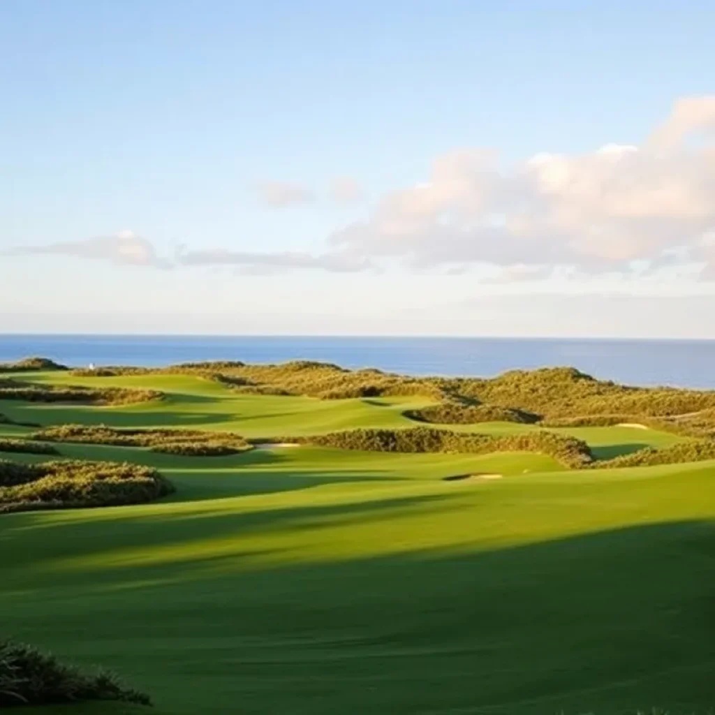 Aerial view of Trump Turnberry golf course