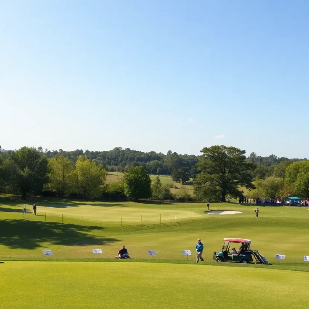 Golfers and spectators at the Myrtle Beach Classic