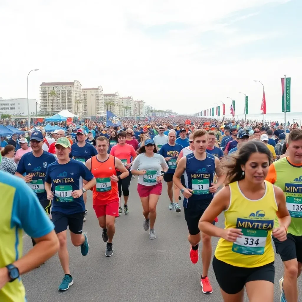 Runners participating in the Myrtle Beach Marathon