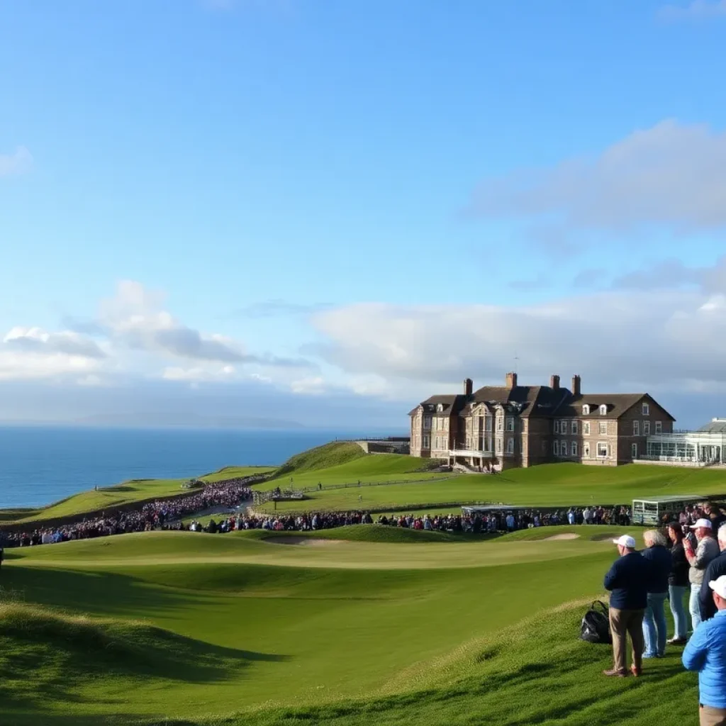 View of Royal Troon Golf Club preparing for the 152nd Open Championship