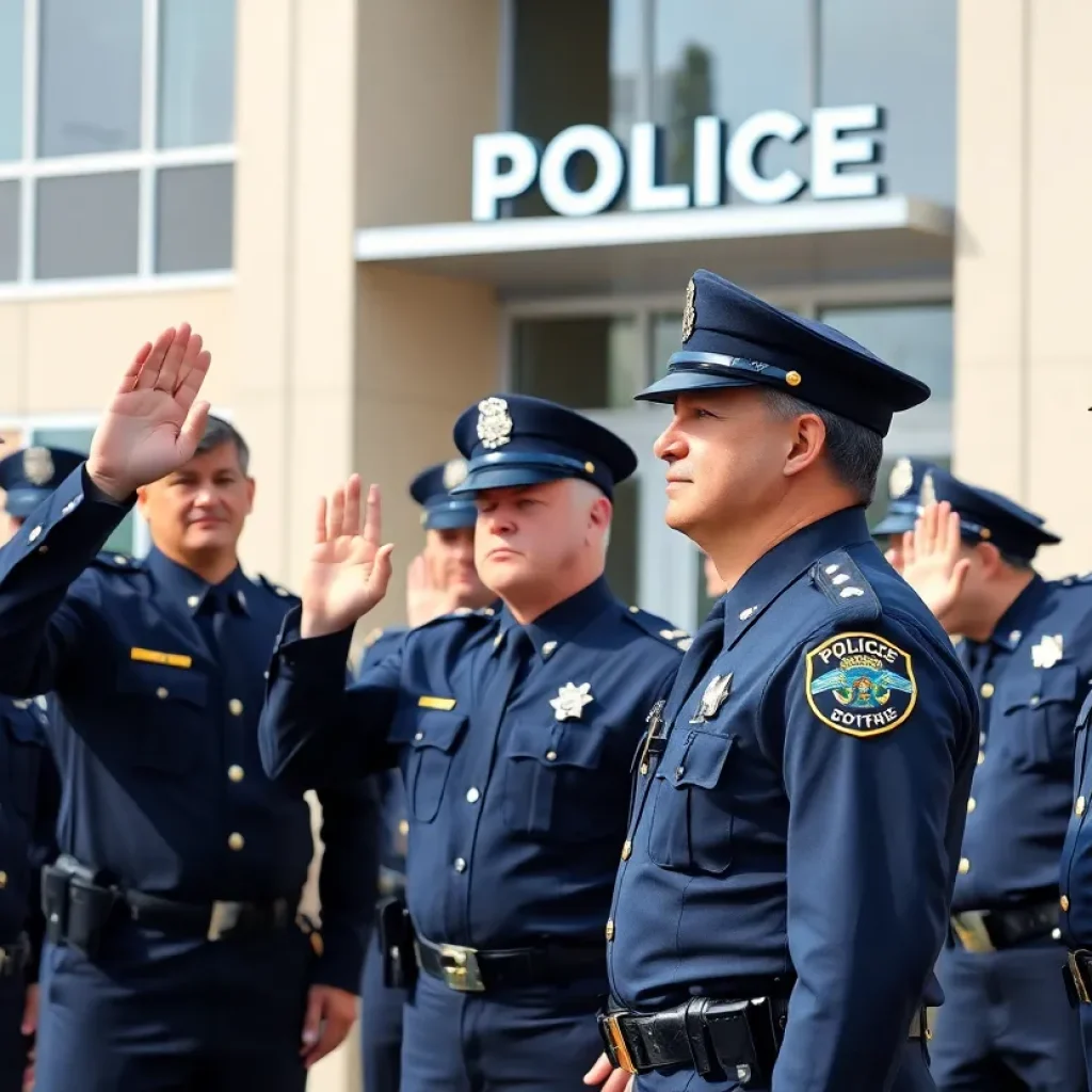 Swearing-in ceremony for Myrtle Beach Police Department's new Assistant Chief, Captain Chris Smith.