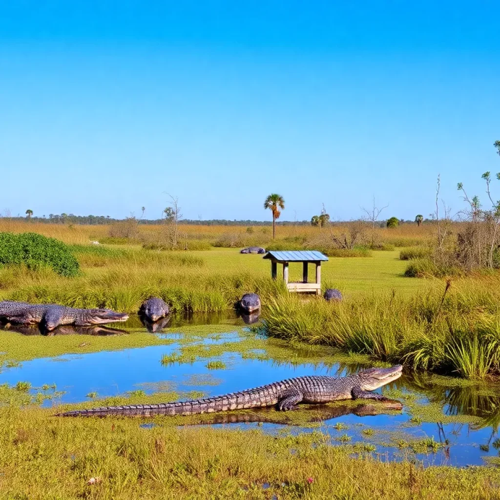 Natural habitat of alligators in Horry County, SC
