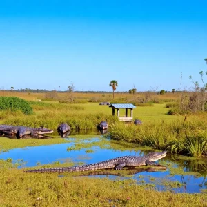 Natural habitat of alligators in Horry County, SC