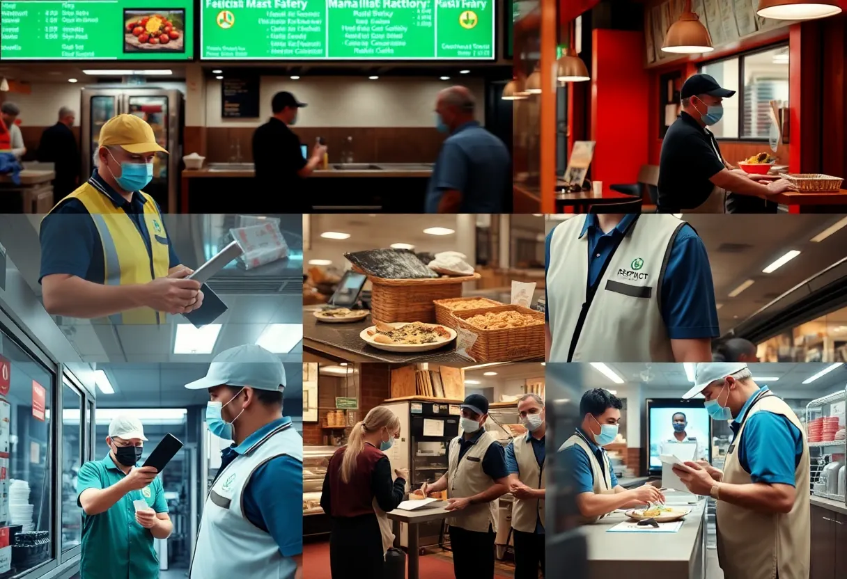 Health inspectors conducting restaurant inspections in Conway SC