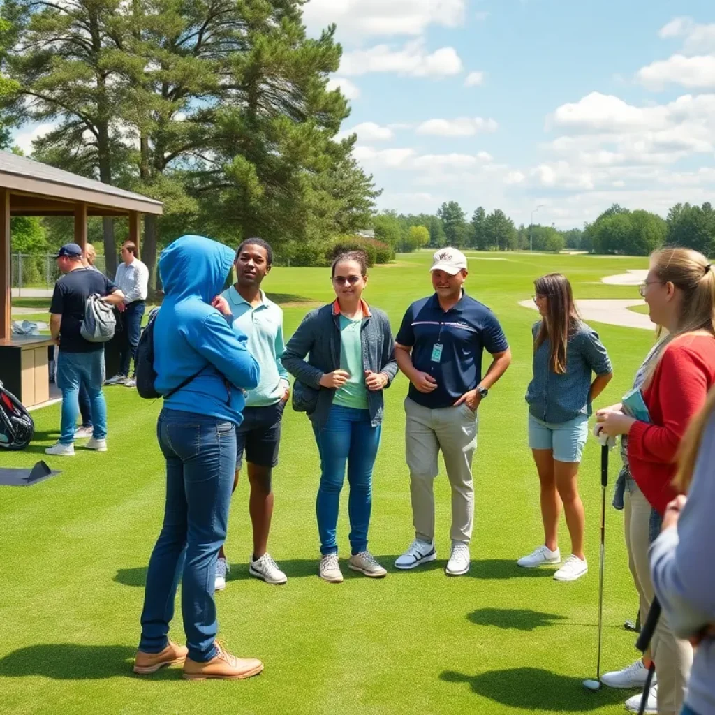 Students exploring career options at Dunes Golf and Beach Club