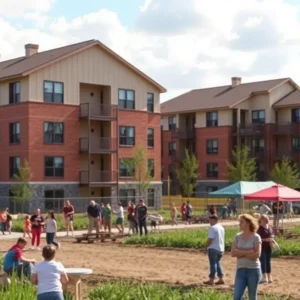 Construction of new apartments at Oak Tree Farm for adults with autism