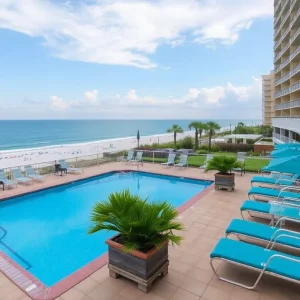 Indigo Hotel with swimming pool and beach in Myrtle Beach