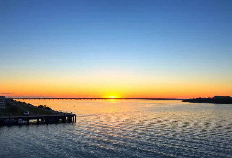 Sunset over the Intracoastal Waterway in Myrtle Beach, SC