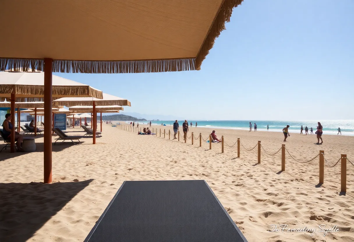 Beach matting for accessibility at Myrtle Beach