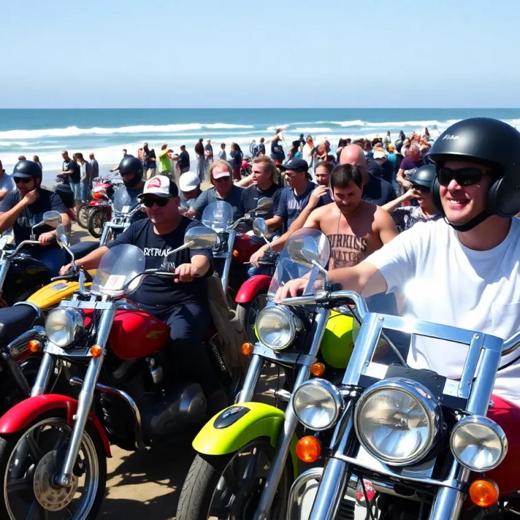 Motorcyclists gathered at Myrtle Beach for the annual bike rally