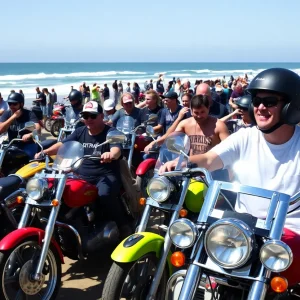 Motorcyclists gathered at Myrtle Beach for the annual bike rally