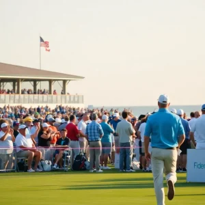 Crowd enjoying the Myrtle Beach Classic golf tournament
