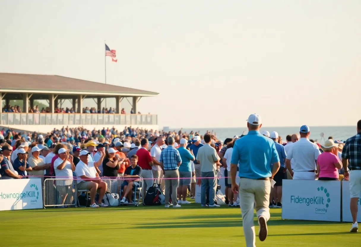 Crowd enjoying the Myrtle Beach Classic golf tournament