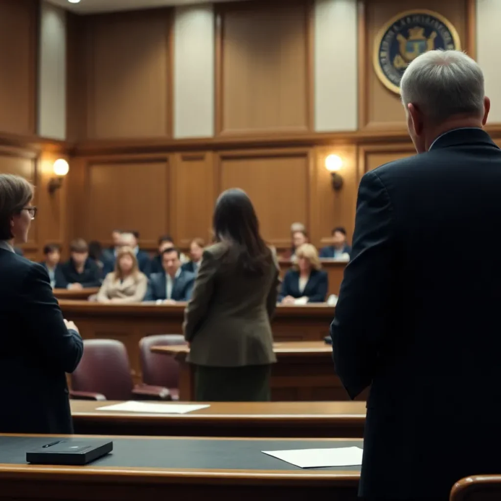 Courtroom scene during Myrtle Beach murder trial
