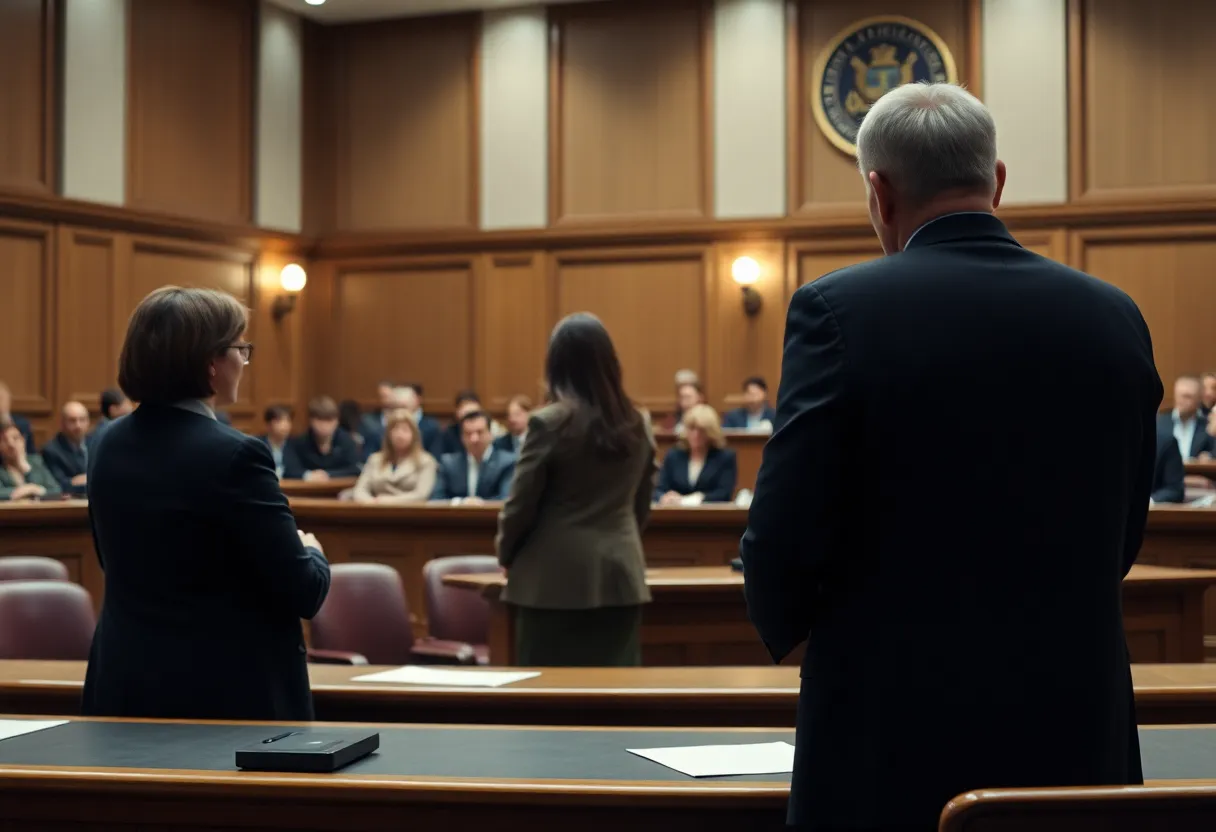 Courtroom scene during Myrtle Beach murder trial