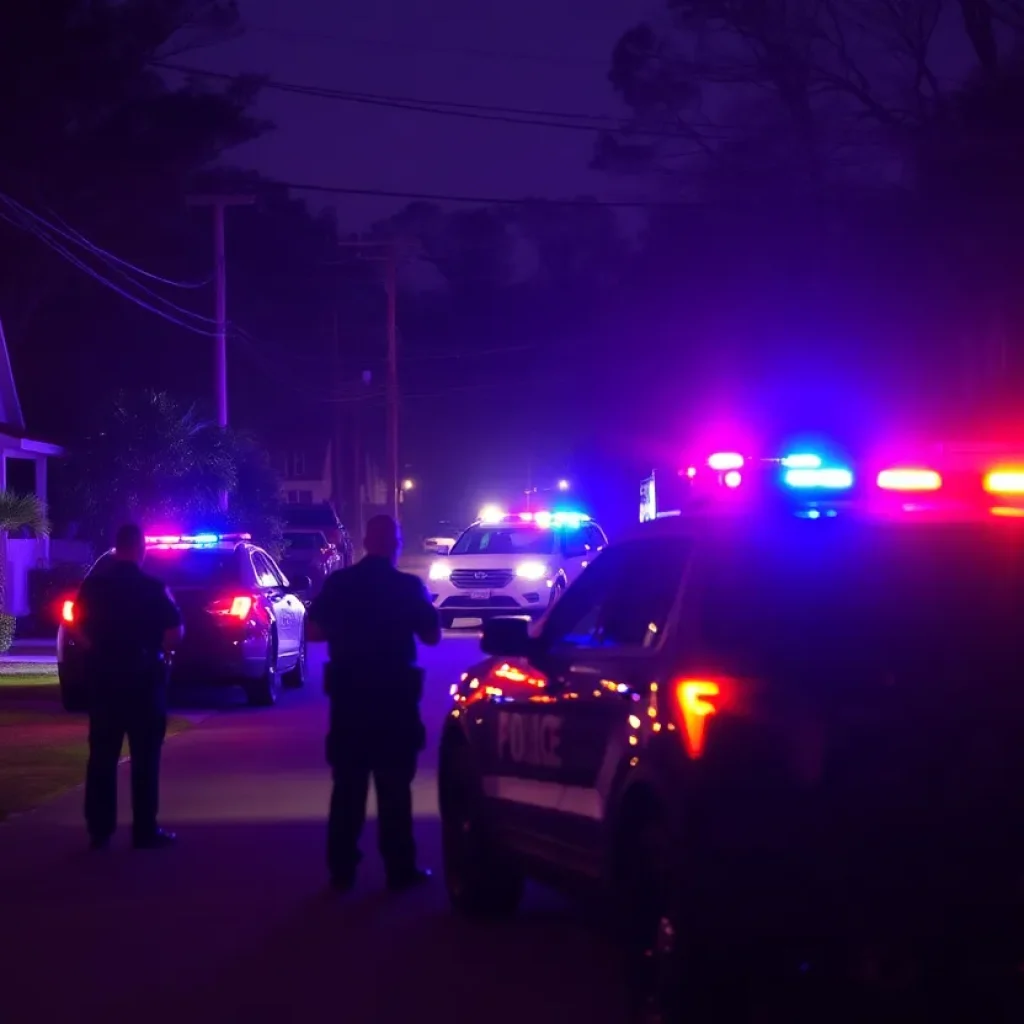 Police response at a Myrtle Beach stabbing scene