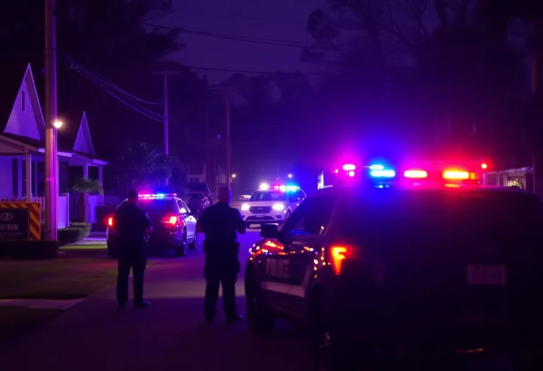 Police response at a Myrtle Beach stabbing scene