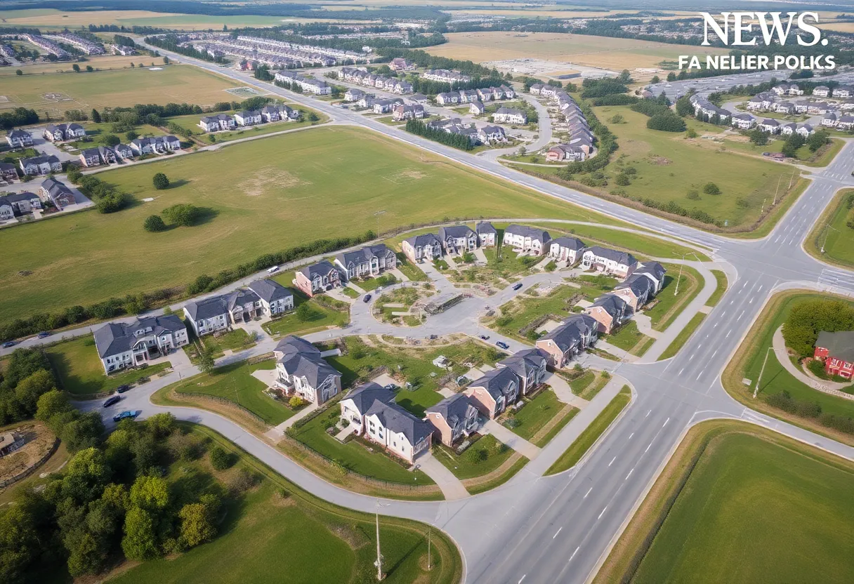 Aerial view of the Preserve residential community in North Myrtle Beach