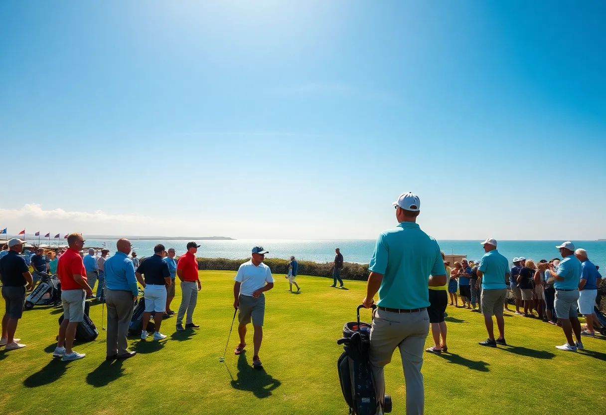 Golf tournament participants at North Myrtle Beach.