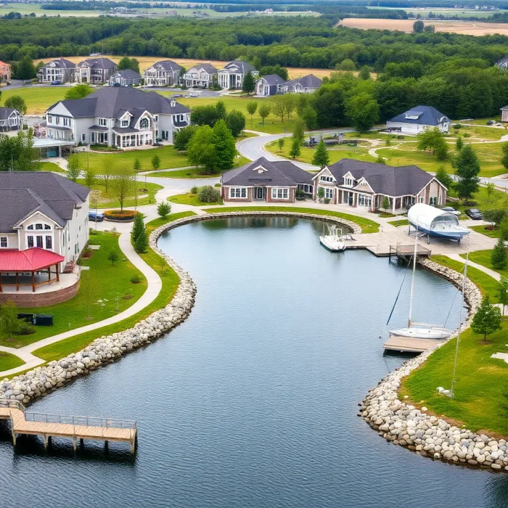 Residential community in North Myrtle Beach with waterfront and amenities.