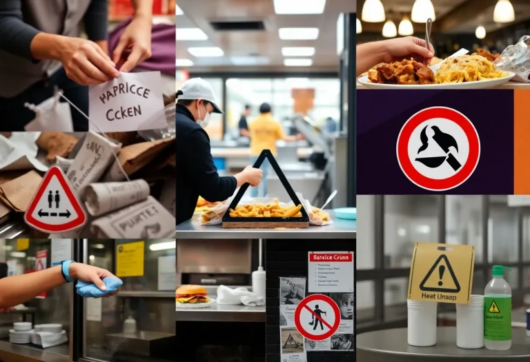 Collage of restaurant sanitation violations in South Carolina