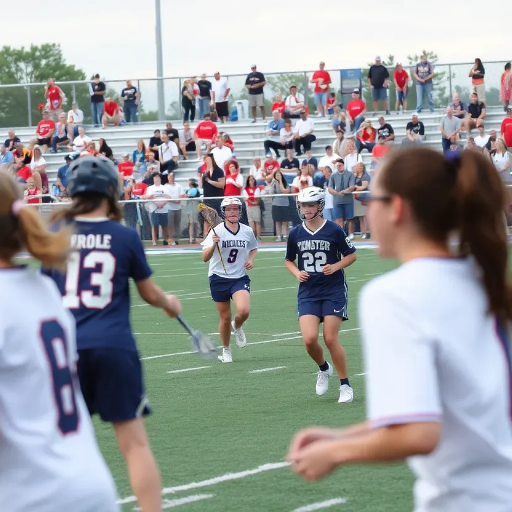 Exciting high school lacrosse match in South Carolina