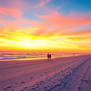 Sunrise over the ocean at Myrtle Beach
