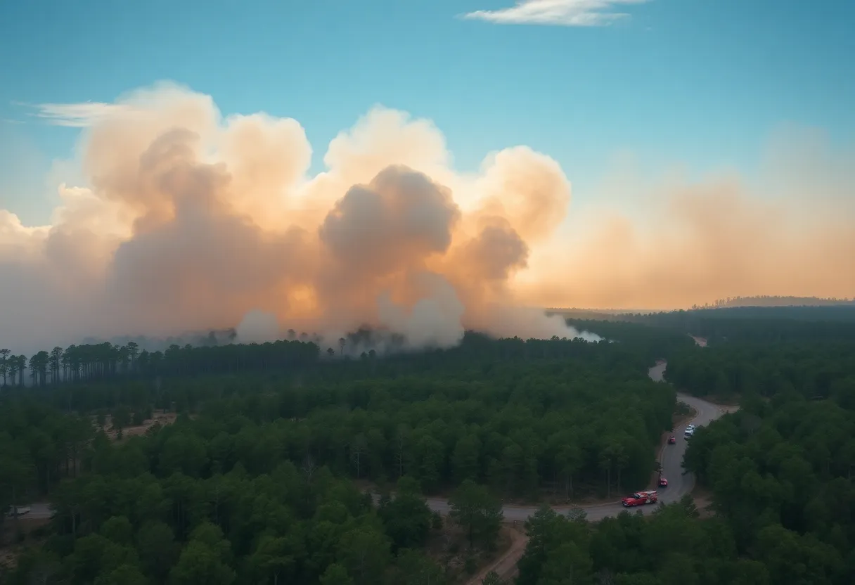 Table Rock Fire Spreading in South Carolina