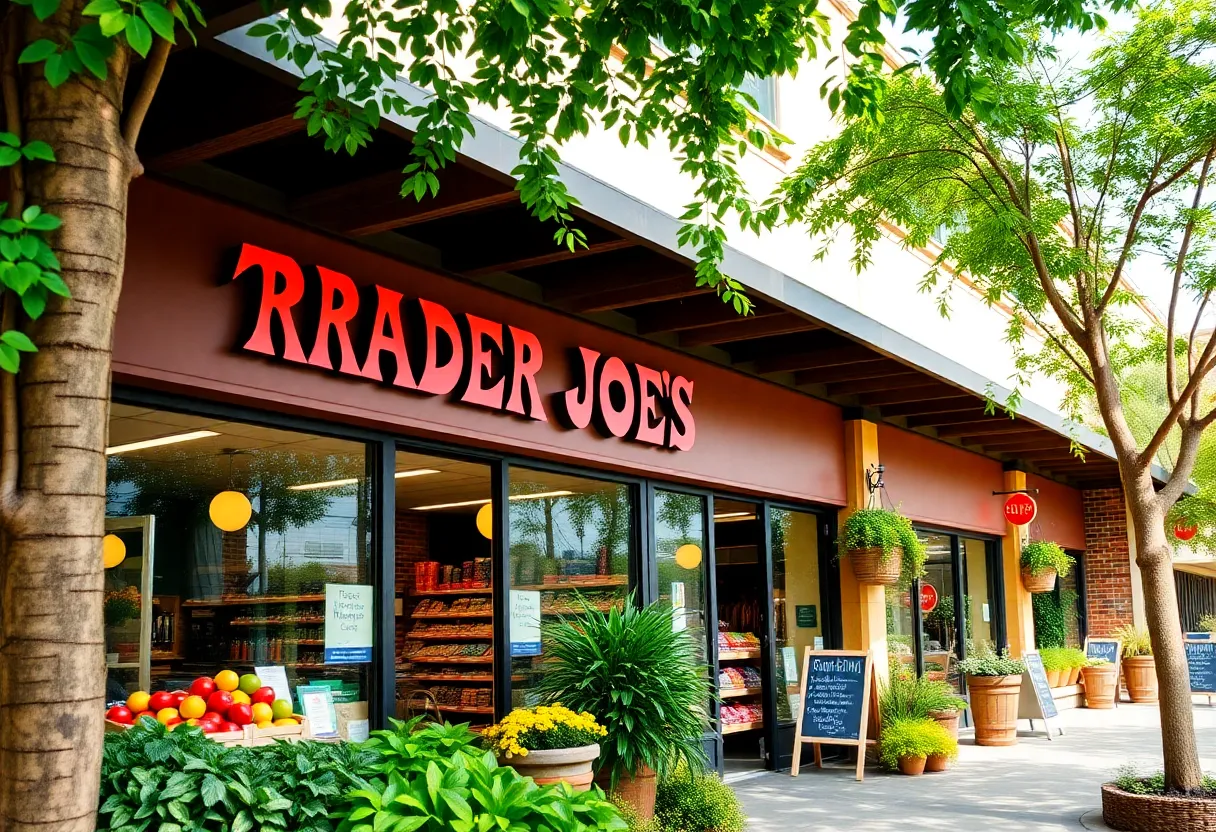 Trader Joe's storefront in Myrtle Beach with colorful exterior